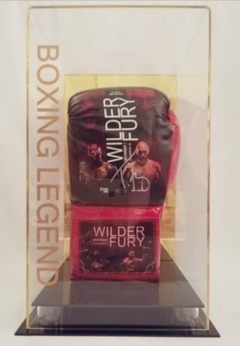 Tyson Fury Fight Poster Signed Glove In A Perspex Display Certificate of Authenticity