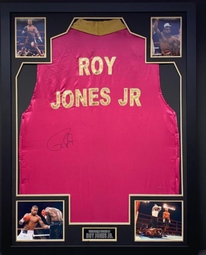 Roy Jones Jnr Signed And Framed Robe Certificate of Authenticity
