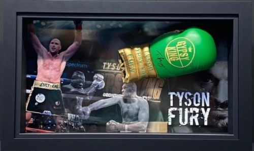 Tyson Fury Signed And Framed Glove Certificate of Authenticity