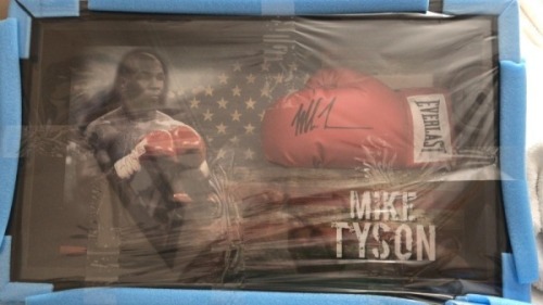 Mike Tyson Signed And Framed Glove Certificate of Authenticity