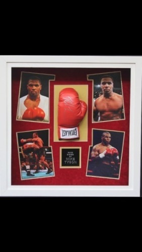 Mike Tyson Signed And Framed Glove Certificate of Authenticity