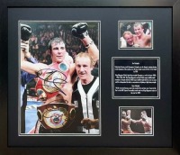 Joe Calzaghe And Enzo Calzaghe Dual Signed And Framed Display Certificate of Authenticity