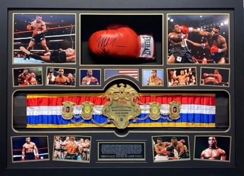 Mike Tyson Signed Glove Framed With A Wbc Belt Certificate of Authenticity