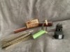 Mixed lot of 00 gauge Track, powere packs, carridges and a model as pictured - 7