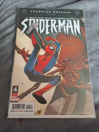 Marvel Spider-Man #4 chadwick boseman rest in power 1976-2020