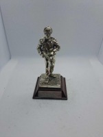 5 x Royal Hampshire & English Minitures Pewter & Silver Plated Figures, See Description for more information.
