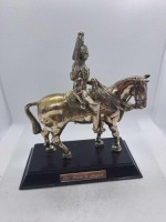 Royal Hampshire Art Foundry the blues and royals pewter with golden tint sword needs fixing (RARE)
