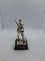 5 x Royal Hampshire & English Minitures Pewter & Silver Plated Figures, See Description for more information.