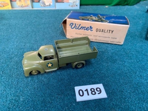 Vilmer Kvalitet No. 463 Militaer Mandskabsbil Carrier Die-Cast Vehicle With Original Box Made In Denmark. (Ref PA189)
