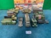 A Selection Of Dinky Military Vehicles To Include Various Tanks, Recovery Trucks, Medical And Armoured Vehicles And An Oil Tankers As Photographed (Ref PA188)