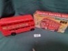 Poplar Plastics Polythene Friction Drive Double Decker Bus In Box Made In England With Original Box (Ref PA561)