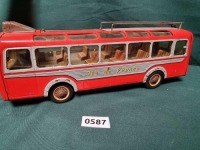 Joustra Tin Plate And Plastic Vintage Friction Bus Ile De France (Ref PA587)