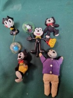 A Nice Vintage Collection Of Felix The Cat Toys Figures 6 Pieces Total All From The Late 1980S As Original Toys Supporting The Television Series (Ref PA759)