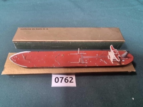 Very Rare Astilleros De Cadiz. S.A. "Malaga" White Diecast Model 1968 (Ref PA762)