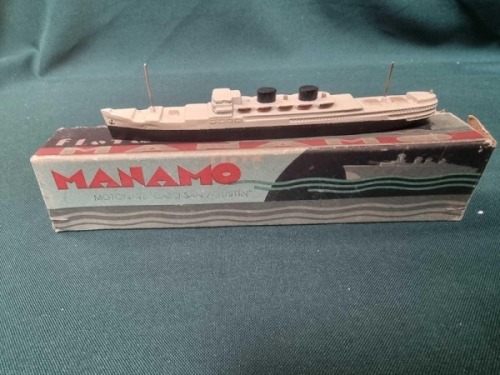 Very Rare Manamo Caja No4 White Diecast MOTONAVE CASE SAN AGUSTIN SHIP (Ref PA766)