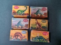 A Collection Of Six Boxed 1950s Miniature Prehistoric Monster Hong Kong A Monster Of Ancient Time. Vintage Lot 1950s Miniature Prehistoric Monster Hong Kong. They Are All In Very Good Condition, Some Paint Loss The Boxes Are In Very Good Condition (Ref PA