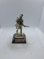 5 x Royal Hampshire & English Minitures Pewter & Silver Plated Figures, See Description for more information.
