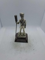 5 x Royal Hampshire & English Minitures Pewter & Silver Plated Figures, See Description for more information.