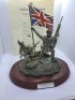 Royal Hampshire Art Foundry Falklands victory in pewter and bronze base no box comes with certification of authenticity
