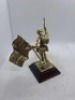 Royal Hampshire Art Foundry the British army V.E DAY 1945-1995 pewter with golden tint no box - 3