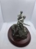 Dropzone pewter silver plated with a bronze base with a mahogany plinth no box 1 of 3000 - 2