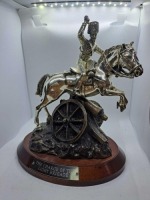 the charge of the light Brigade the 8th hussars pewter silver plated no box