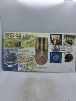 The Glorious Gloucesters 1951-52 the battle of imjin river 3 pewter silver plated soldiers from the Gloucestershire regiment 1951-1954 with no boxes and commemorative replica of the original medal awarded to the members of the British and commonwealth for