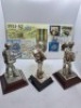 The Glorious Gloucesters 1951-52 the battle of imjin river 3 pewter silver plated soldiers from the Gloucestershire regiment 1951-1954 with no boxes and commemorative replica of the original medal awarded to the members of the British and commonwealth for - 4