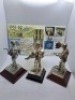 The Glorious Gloucesters 1951-52 the battle of imjin river 3 pewter silver plated soldiers from the Gloucestershire regiment 1951-1954 with no boxes and commemorative replica of the original medal awarded to the members of the British and commonwealth for - 5