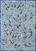 Jamil Molaeb (B. 1948) Blue Birds