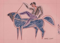 Hussein Madi (B. 1938) Riding the horse, 2011