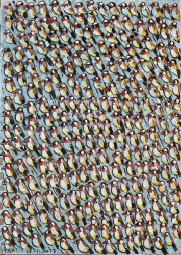 Jamil Molaeb (B. 1948) Birds, 2017