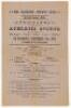 ‘The Olympian Cricket Club. Seventh Season, 1884’. Official folding programme for the Annual Sports event held at Horning’s Field, Clapton, 27th September 1884. The four page programme with printed titles, list of officers and regulations to front, and li