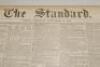 ‘The Standard’. 9th September 1880. Original complete copy of the broadsheet newspaper with a lengthy report, covering two and a half columns, on the first Test match between England and Australia to be played in England, at The Oval, 6th- 8th September 1 - 2