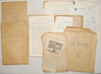 Cricket club and league reports 1930s-1970s. Five buff folders from Irving Rosenwater’s collection. Subjects include a folder of original cuttings of club histories published in The Observer in 1932/33. Club cricket correspondence from 1960 including lett