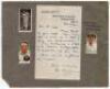 Don Bradman. Original one page handwritten letter from Bradman to Mr Caple (cricket writer). Bradman thanks Caple for his offer to send him his next publication. ‘I am enclosing a sheets of the teams autographs, as requested, for your son. Glad you are en