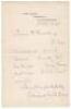 Dr Edward Mills Grace, Gloucestershire and England 1870-1895. Single page handwritten letter on Park House, Thornbury headed paper, dated 20th October 1907. Writing to a ‘Mr Brooking, Grace enquires, ‘Is the enclosed quite correct. Kindly let me know.’ Th