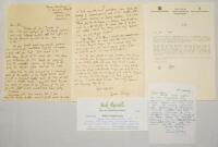 Cricket correspondence 1980s-2010s. Four letters/ notes, each signed by the correspondent. A two page handwritten letter from Derek Pringle, dated 30th June 2012, to ‘Dear John’, in which he described Test cricket as ‘the Rolls Royce format of the game bu