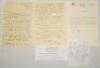 Cricket correspondence 1980s-2010s. Four letters/ notes, each signed by the correspondent. A two page handwritten letter from Derek Pringle, dated 30th June 2012, to ‘Dear John’, in which he described Test cricket as ‘the Rolls Royce format of the game bu