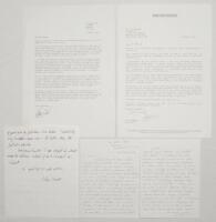 Cricketers’ correspondence 1990s. A selection of four signed letters of which two are handwritten, one from John Dewes (Cambridge University, Middlesex & England 1948-1956), a two page handwritten undated letter recollecting memories of C.T. Studd, the ot