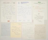 England Test Captains correspondence 1970s-1990s. Eight original handwritten letters from England Test captains, each signed by the player, the majority undated. Two are from Ted Dexter (one to Jack Sokell, Wombwell Cricket Lovers’ Society) regarding atte