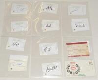 Pakistan signatures 1980s onwards. Twenty autographs individually signed in ink to ‘Pakistan Test Player’ cards. Signatures include Younis Khan, Danish Kaneria, Abdulo Razzaq, Mustaq Ahmed, Azhar Mahmood, Umar Gul, Rahat Ali, Kamran Akmal, Rameez Raja, Mo