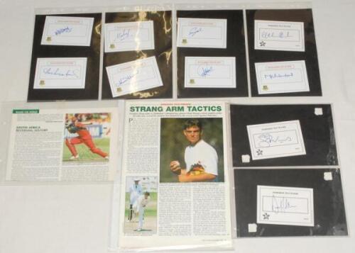 Bangladesh and Zimbabwe signatures 1990s onwards. Twenty two signatures, the majority on printed cards, also cuttings and the odd postcards. Nine Bangladesh signatures including Imrul Kayes, Robiul Islam, Mahbubul Alam, Rubel Hossain, Tamim Iqbal, Abdur R