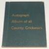 ‘Sandy’ Tait, Surrey C.C.C. Masseur. ‘Autograph Album of all County Cricketers’ Sandy’ Tait’s Testimonial 1952. Hardback Testimonial album produced for his Benefit, with signed action photograph of McIntyre to title page and very nicely signed to inside p - 5