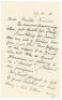 Charles Pratt Green, cricket collector and wine merchant. Two two page handwritten letters from Pratt Green to George Neville Weston, the first dated 27th October 1941. Writing from his Malvern home, Pratt Green makes reference to an accompanying letter (