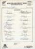 New Zealand tour to England 1990. Official New Zealand Cricket Council autograph sheet fully signed by all seventeen members of the touring party. Players&rsquo; signatures are Wright (Captain), M. Crowe, Bracewell, J. Crowe, Franklin, Greatbatch, Hadlee, Jones