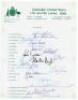 Leicestershire C.C.C. 1977 & 1978. Two official autograph sheets, one for 1977 signed by seventeen, the other for 1978 signed by sixteen members of the Leicestershire teams. Signatures include Booth, Bolderstone, Birkenshaw, Briers, Clift, Dudlestone, Gow - 2