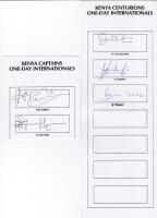 Kenya, Bangladesh and Scotland. I.C.C. Members’ autographs 1990s-2000s. A selection of autograph cards, the majority with printed titles and name, signed by captains, Test and one day international players. Includes Kenya, five signatures of Asif Karim, M