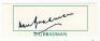 Don Bradman. Small autograph card with printed name, nicely signed by Bradman in black ink. VG