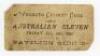 Australia tour to England 1880. Extremely rare original match ticket for the tour match, Werneth v Australians, played at The Coppice, Oldham, 16th & 17th July 1880. To the print, ‘Werneth Cricket Club versus Australian Eleven Friday July 16th, 1880. Pavi